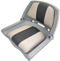 Сиденье с виниловыми подушками, серое с черным (10268288)